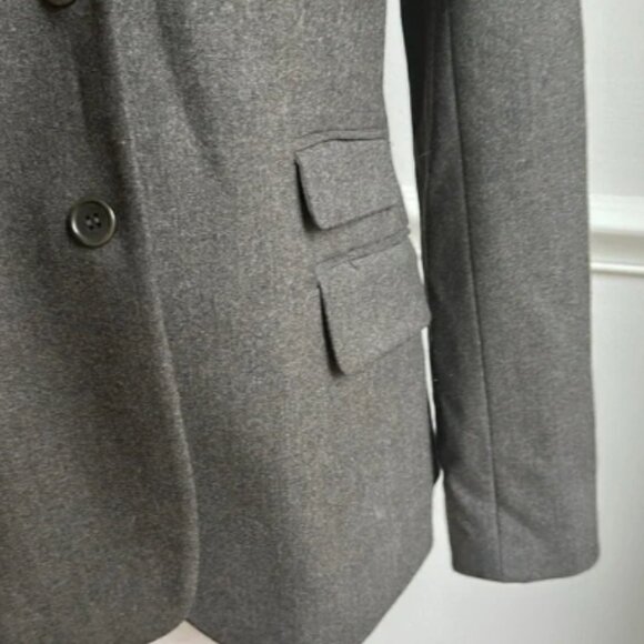 Theory Alexa Classic wool Blend Women's Blazer 3 Button Brownish Gray Large NWT - Picture 2 of 6